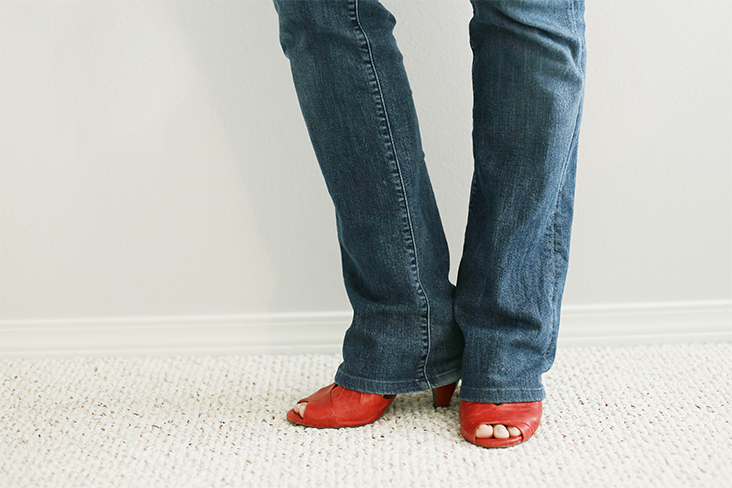 DIY Jean Alteration: From Bootcut to Skinny or Straight! - Sew ...
