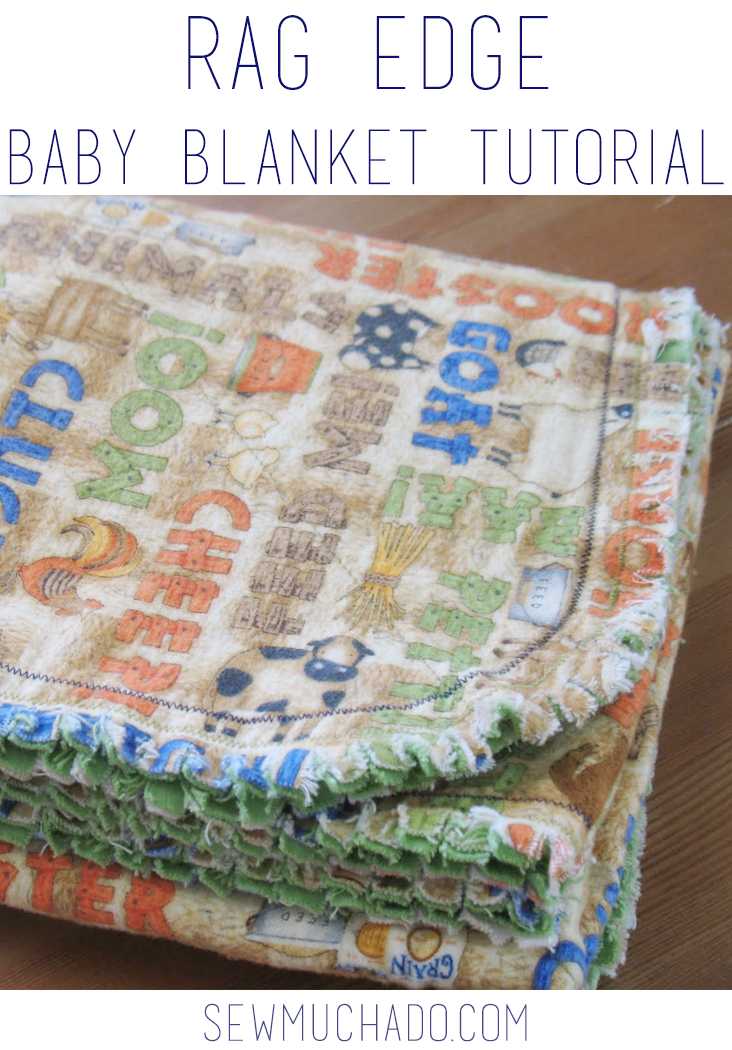 Rag Edge Receiving Blanket