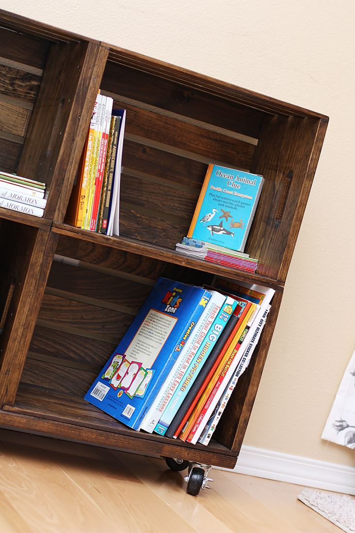 Diy Wood Crate Bookshelf Sew Much Ado