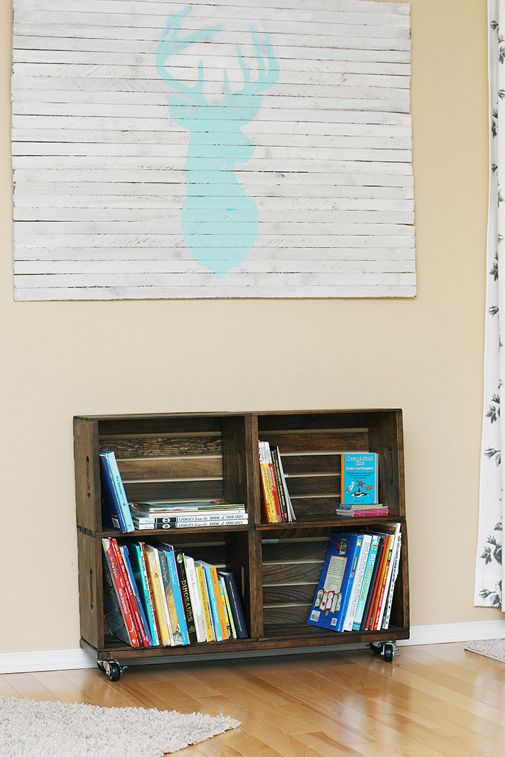 Diy Wood Crate Bookshelf Sew Much Ado