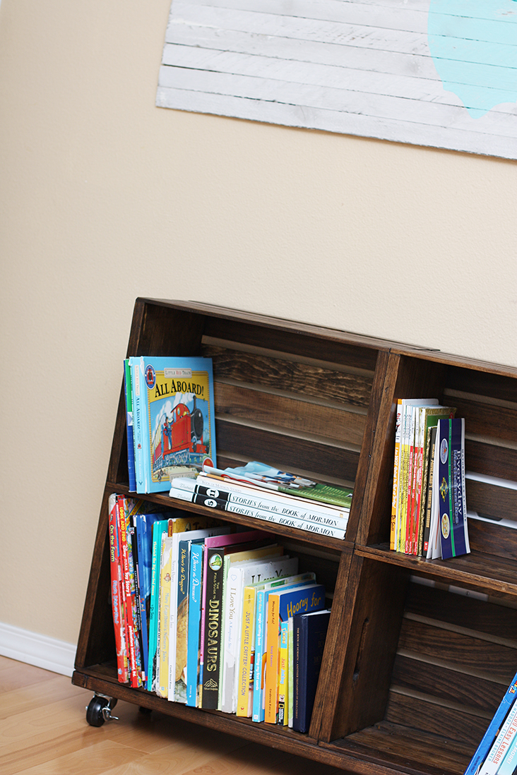 Diy Wood Crate Bookshelf Sew Much Ado