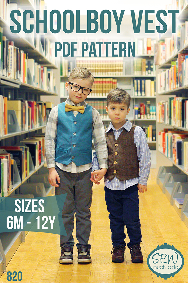 Schoolboy Vest PDF Pattern - Sew Much Ado