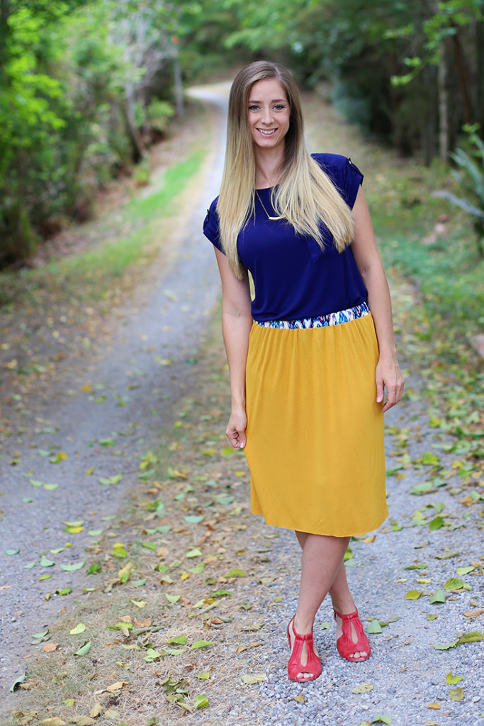 Knit + Woven Skirt Tutorial {Skirting The Issue} - Sew Much Ado