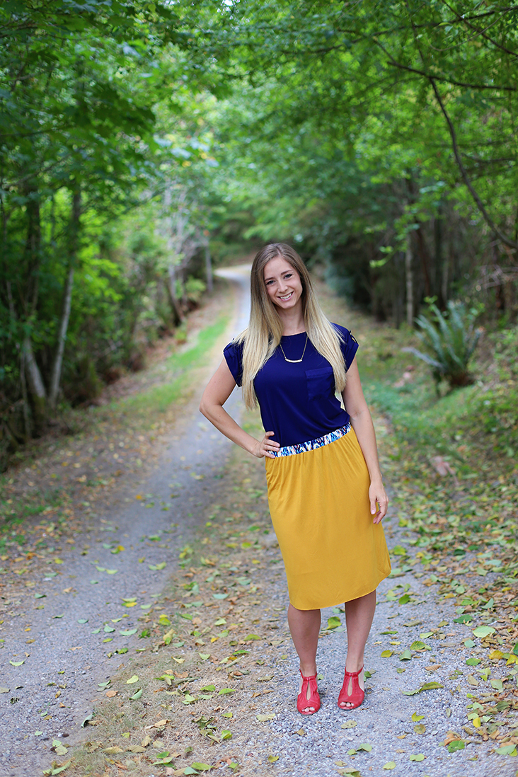 Knit + Woven Skirt Tutorial {Skirting The Issue} - Sew Much Ado