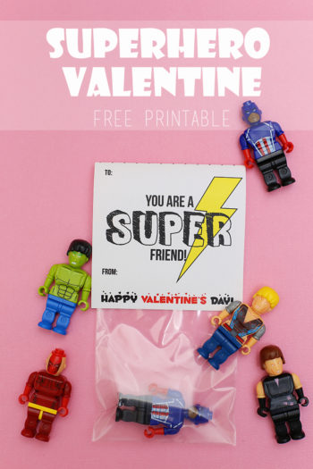 Superhero Valentine Free Printable - Sew Much Ado