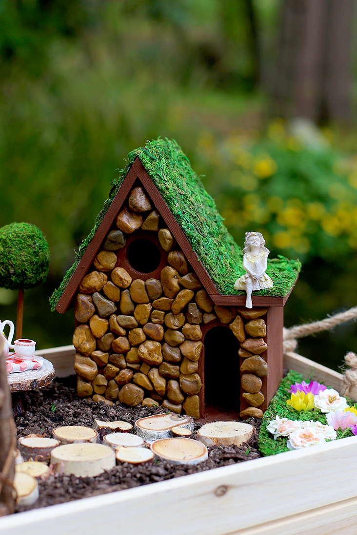 Building a fairy garden house Building a fairy garden house
