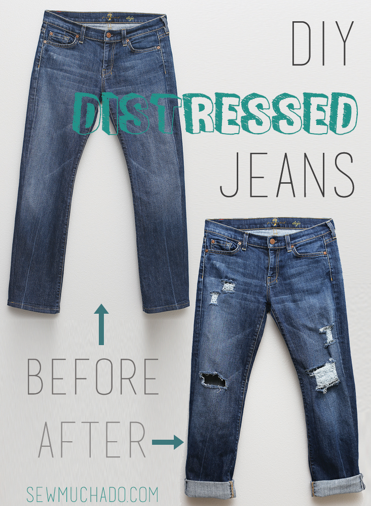 distress in jeans