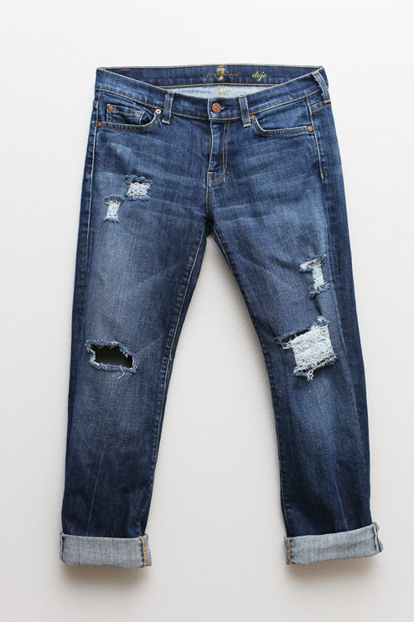 How to Distress Jeans Tutorial Sew Much Ado