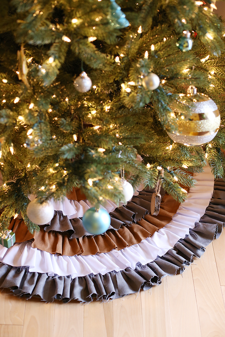 Diy No Sew Ruffled Tree Skirt Much Ado