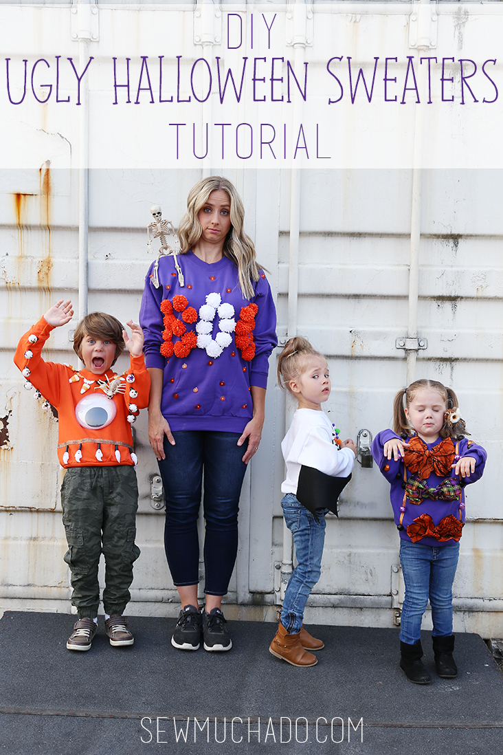 DIY Ugly Halloween Sweaters Sew Much Ado