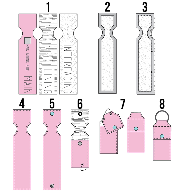 Free Printable Template Chapstick Holder Keychain