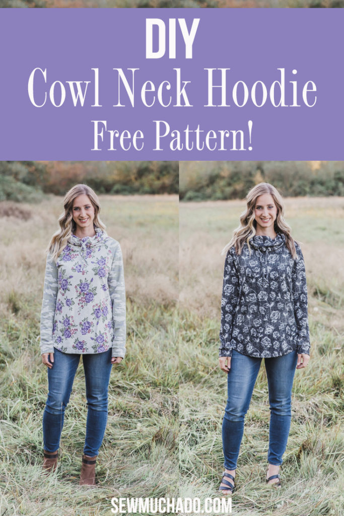 Free Women's Cowl Neck Hoodie Pattern Sew Much Ado