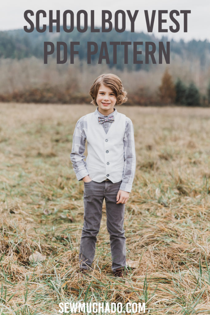 Schoolboy Boy's Vest Pattern + Everyday Boy's Necktie Pattern - Sew ...