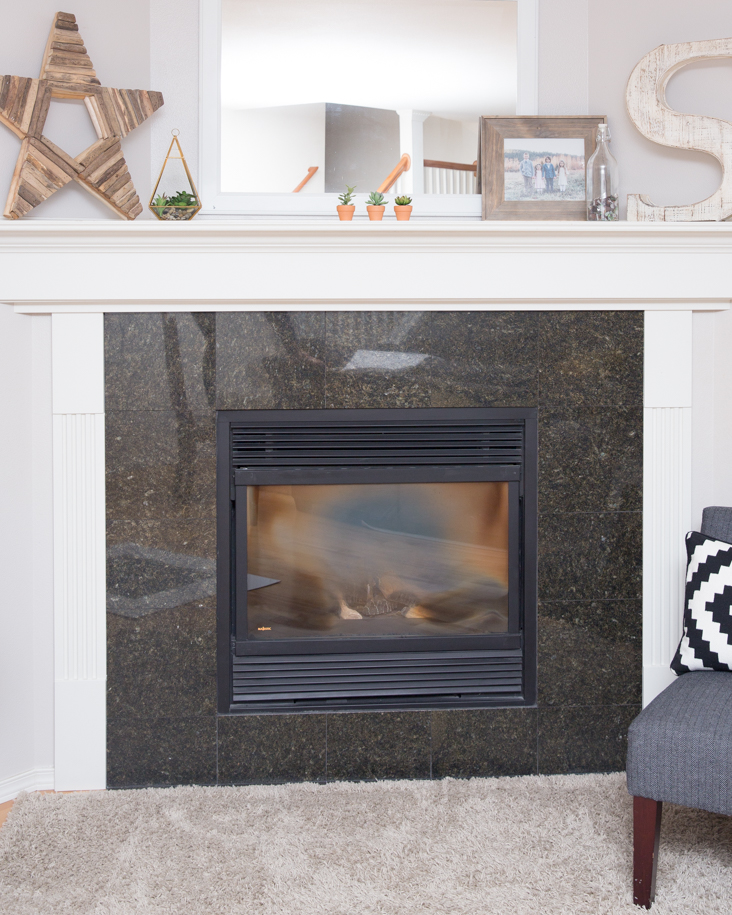 Diy Fireplace Makeover With Vinyl Tiles Sew Much Ado