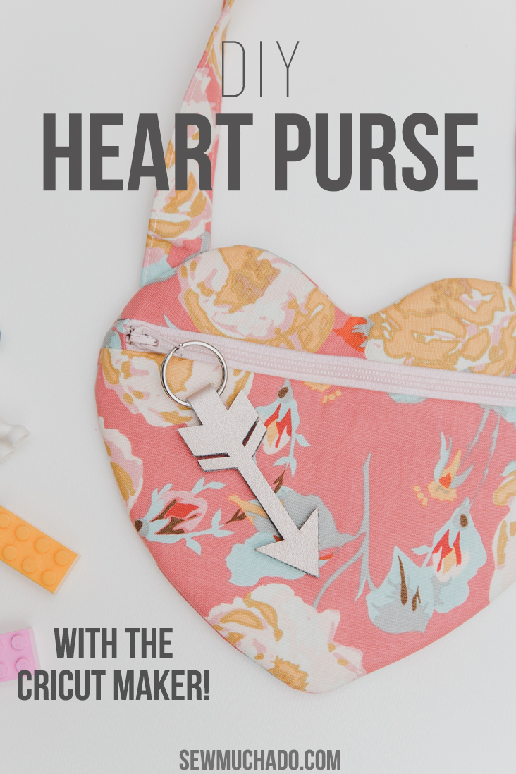 heart shaped fabric purse for girls